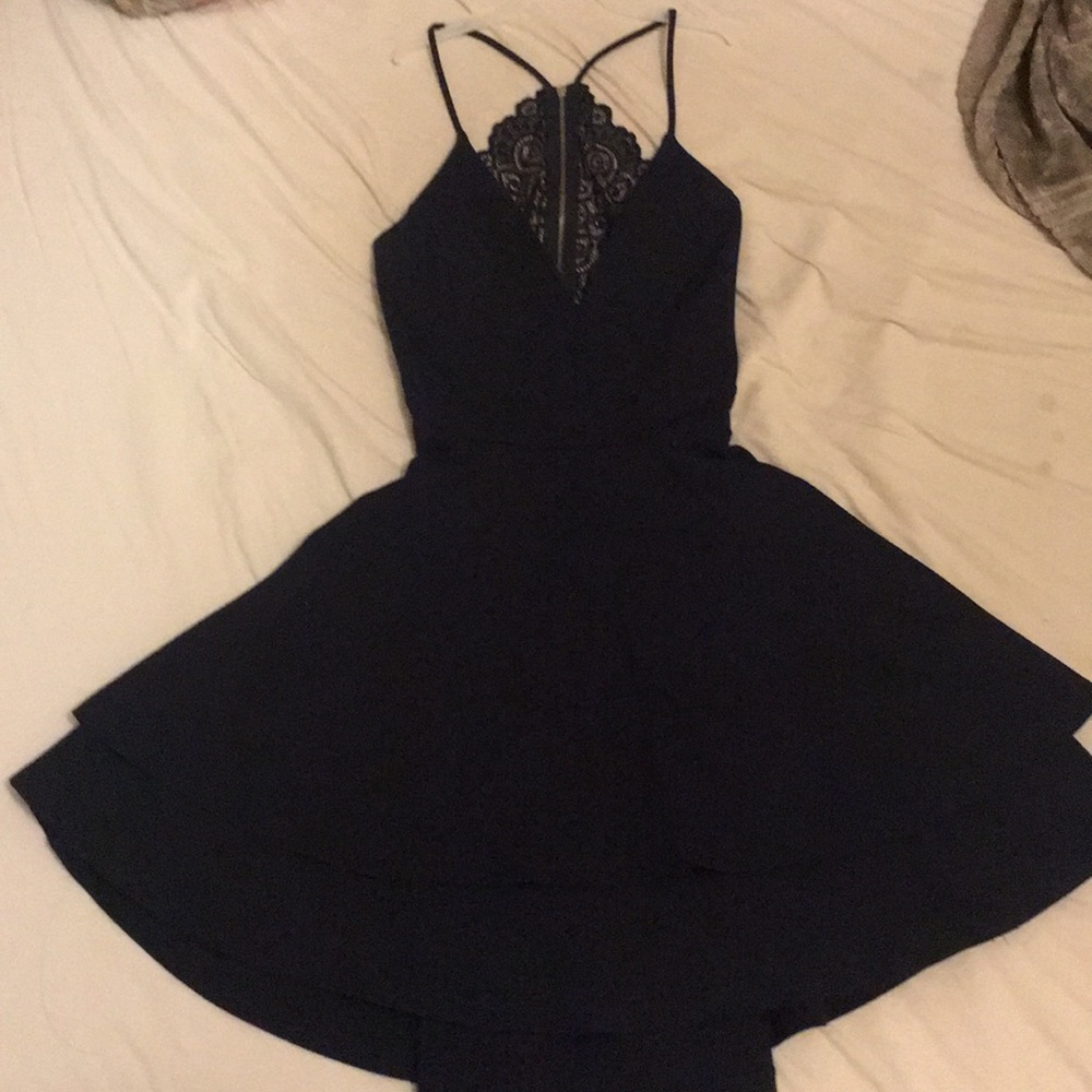 navy blue homecoming/prom dress